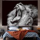 Microtecido de parede Tapeçaria Animal Lion 150x130cm para quarto Microtecido de parede Tapeçaria Animal Lion 150x130cm para quarto