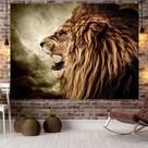 Microtecido de parede Tapeçaria Animal Lion 150x130cm para quarto Microtecido de parede Tapeçaria Animal Lion 150x130cm para quarto