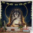 Microtecido de parede Tapeçaria Animal Lion 150x130cm para quarto Microtecido de parede Tapeçaria Animal Lion 150x130cm para quarto