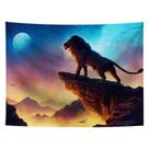 Microtecido de parede Tapeçaria Animal Lion 150x130cm para quarto Microtecido de parede Tapeçaria Animal Lion 150x130cm para quarto