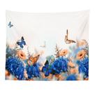 Microtecido de parede Tapeçaria Butterfly Flowers 150x130cm