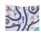Microtecido de parede Tapeçaria Cartoon World Map 150x130cm