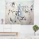Microtecido de parede Tapeçaria Leopard Animal 150x130cm Microtecido de parede Tapeçaria Leopard Animal 150x130cm