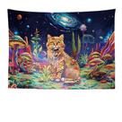 Microtecido de parede Tapeçaria Planet Cat 150x130cm para quarto Microtecido de parede Tapeçaria Planet Cat 150x130cm para quarto