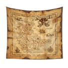 Microtecido de parede Tapeçaria World Map 150x130cm para quarto