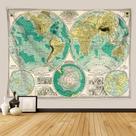 Microtecido de parede Tapeçaria World Map 150x130cm para quarto