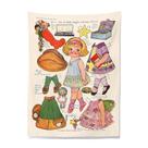 Microtecido de parede Tapestry Girl Doll 100x70cm para quarto