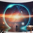 Microtecido de parede Tapestry Universe Starry Sky 150x130cm