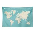 Microtecido para pendurar na parede Tapeçaria World Map 150x100cm