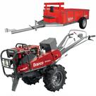 Microtrator Diesel Branco BTD18.0E 17,4HP Com Carreta Agricola 1000kg