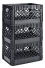 Milk Crates Muscle Rack PMK24QTB-3, 24 litros, pacote com 3, preto Milk Crates Muscle Rack PMK24QTB-3, 24 litros, pacote com 3, preto