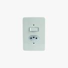 Millenium 1 Interruptor Simples +Tomada 2 P+T 10A 39045 MecTronic