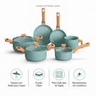 Mimo Style Conjunto de Panelas Cerâmica Antiaderente 6 Peças Pratic Cook Green PJ6STGR para Fogão Indução com Revestimento Cerâmico e Alças SoftTouch Mimo Style Conjunto de Panelas Cerâmica Antiaderente 6 Peças Pratic Cook Green PJ6STGR para Fogão Indução com Revestimento Cerâmico e Alças SoftTouch