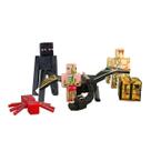 Minecraft Kit Dragão Ender 5 Bonecos + Bloco Bed Wars