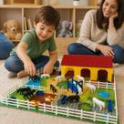 Minha Fazenda Celeiro Infantil Touro Tabuleiro 41 Pçs Montar