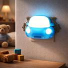Mini Abajur De Tomada Led Carros Bivolt Infantil