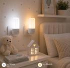 Mini Abajur Led Quarto Bebê Criança 2 Opções de Luz Quente e FRia Noturna Bvt Cor Branco