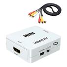 Mini Adaptador Conversor HDMI p/ RCA AV Vídeo e Áudio TV - Marca