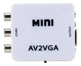 Mini Adaptador De Vídeo Rca Av Para Vga 1080p Conversor