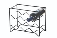 Mini Adega para 6 Garrafas de vinho Preta - Bar Forma Inox