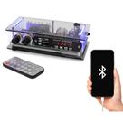 Mini amplificador bluetooth áudio som ambiente receiver USB, FM, SD para caixa de som, pc, tv, notebook MBORG MDBT40 estéreo 2 canais