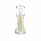 MIni Anjo em Cristal Murano Pérola São Marcos 20x8cm