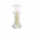 Mini Anjo Em Cristal Murano Pérola São Marcos 20x8cm