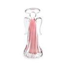 Mini Anjo em Cristal Murano Rose Quartz São Marcos 20x8x8cm