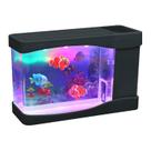 Mini aquário artificial Lightahead A Sensory com tanque de peixes de LED
