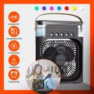 Mini Ar Condicionado Climatizador Umidificador Ventilador Agua E Gelo Com LED Portátil