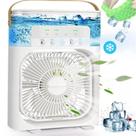 Mini Ar Condicionado Climatizador Umidificador Ventilador Agua E Gelo Com LED Portátil Usb