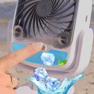 Mini Ar Ventilador A Vapor Portátil Reservatório De Água USB Com Led Suporte P/ Mesa