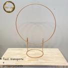 Mini Arco de Mesa Redondo Dourado Enfeite Bexiga Painéis Festa Mini Arco de Mesa Redondo Dourado Enfeite Bexiga Painéis Festa