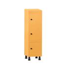 Mini Armário Guarda Volume Locker Roupeiro 1 Vão 3 Portas MGRP501/3 Laranja Picasso - Pandin