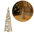 Mini Árvore Aramada Cone Rústica Juta e Algodão Decor 20cm - Magizi Mini Árvore Aramada Cone Rústica Juta e Algodão Decor 20cm - Magizi