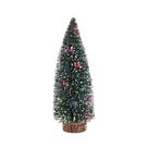 Mini Árvore De Natal De Mesa Em Cedro Com Flocos De Neve E Agulhas De Pinheiro Para Decoração De