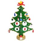 Mini Árvore de Natal em Madeira 3D com 24 Peças Decoração para Festas Mini Árvore de Natal em Madeira 3D com 24 Peças Decoração para Festas