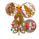 Mini Árvore de Natal em Madeira Enfeite de Mesa Natalino Decoração De Mesa Com Bonecos E Bolinhas Mini Árvore de Natal em Madeira Enfeite de Mesa Natalino Decoração De Mesa Com Bonecos E Bolinhas