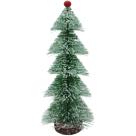 Mini Árvore De Natal Pinheiro Flocos Neve Enfeite Mesa 33cm