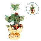 Mini Árvore Natalina Cactos Decorada Para Mesa 20cm - YA Decor