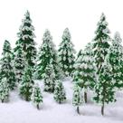 Mini Árvores De Pinheiro De Neve Em 6 Tamanhos, Decoração De Natal, Enfeites De Inverno, Artesanato Mini Árvores De Pinheiro De Neve Em 6 Tamanhos, Decoração De Natal, Enfeites De Inverno, Artesanato