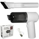 Mini Aspirador de Pó Automotivo Portátil Recarregável c/ Filtro + Bico + Escova E Cabo Usb - TOP RIO Mini Aspirador de Pó Automotivo Portátil Recarregável c/ Filtro + Bico + Escova E Cabo Usb - TOP RIO