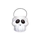 Mini Balde Cabeça de Esqueleto Branco Decoração Halloween Doces Mini Balde Cabeça de Esqueleto Branco Decoração Halloween Doces