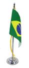 Mini Bandeira De Mesa Do Brasil 15 Cm Poliéster