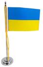 Mini Bandeira de Mesa Ucrânia 15 cm Poliéster