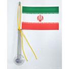 Mini Bandeira Irã C/ Ventosa Poliéster (5,5cm X 8,5cm) Mini Bandeira Irã C/ Ventosa Poliéster (5,5cm X 8,5cm)