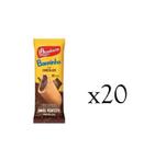 Mini Barra Max Sabor Chocolate 25G - Bauducco- Kit 20Un