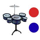 Mini Bateria Brinquedo Musical com 5 Tambores e 2 Baquetas Mini Bateria Brinquedo Musical com 5 Tambores e 2 Baquetas