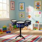 Mini Bateria Infantil 5 Tambores C/ Prato Baquetas Brinquedo Mini Bateria Infantil 5 Tambores C/ Prato Baquetas Brinquedo