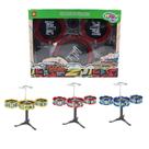 Mini Bateria Infantil Musical Com 3 Tambores e Prato Jazz Drum Star Mini Bateria Infantil Musical Com 3 Tambores e Prato Jazz Drum Star